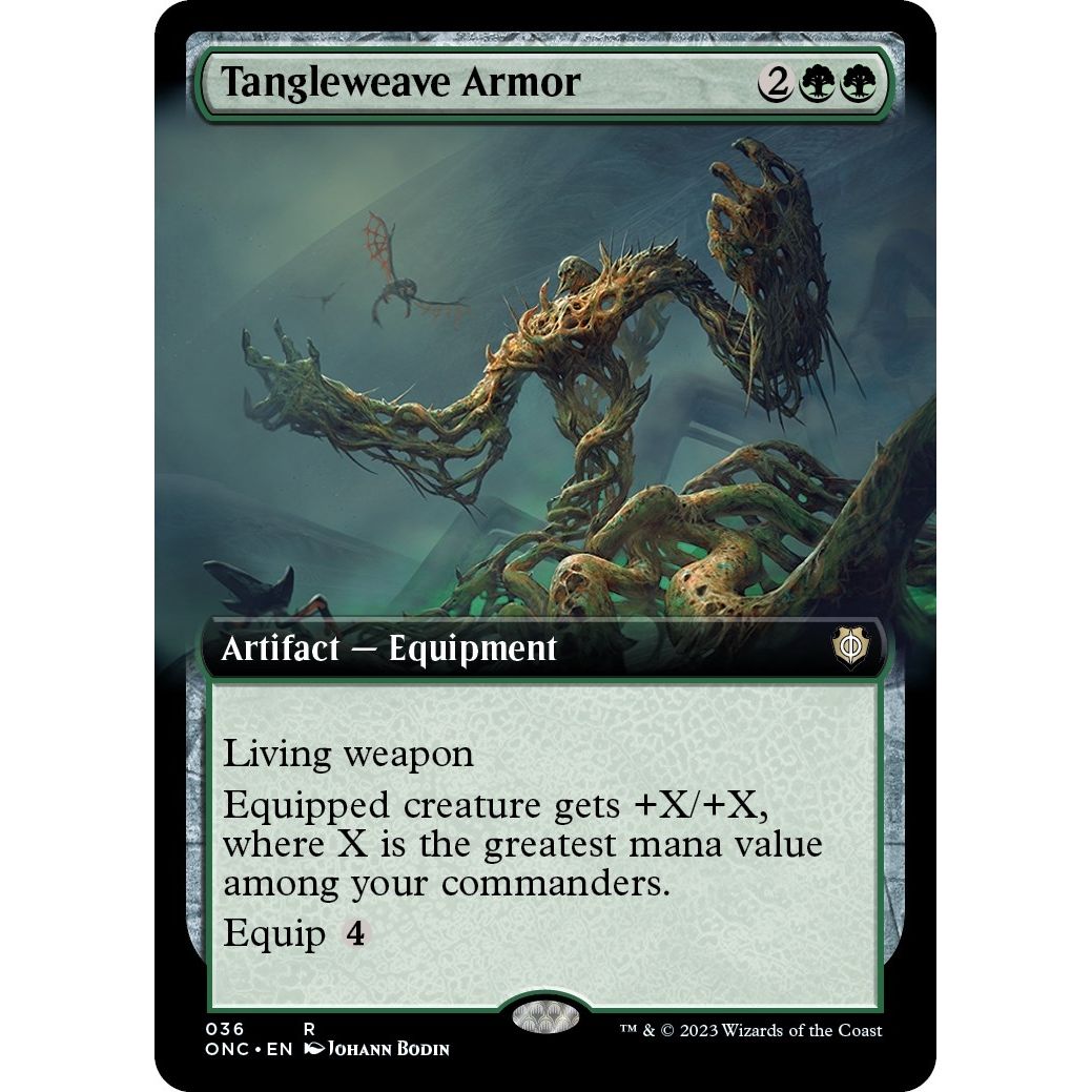 Image for Tangleweave Armor (Extended Art) (36) (ONC) - Magic: The Gathering