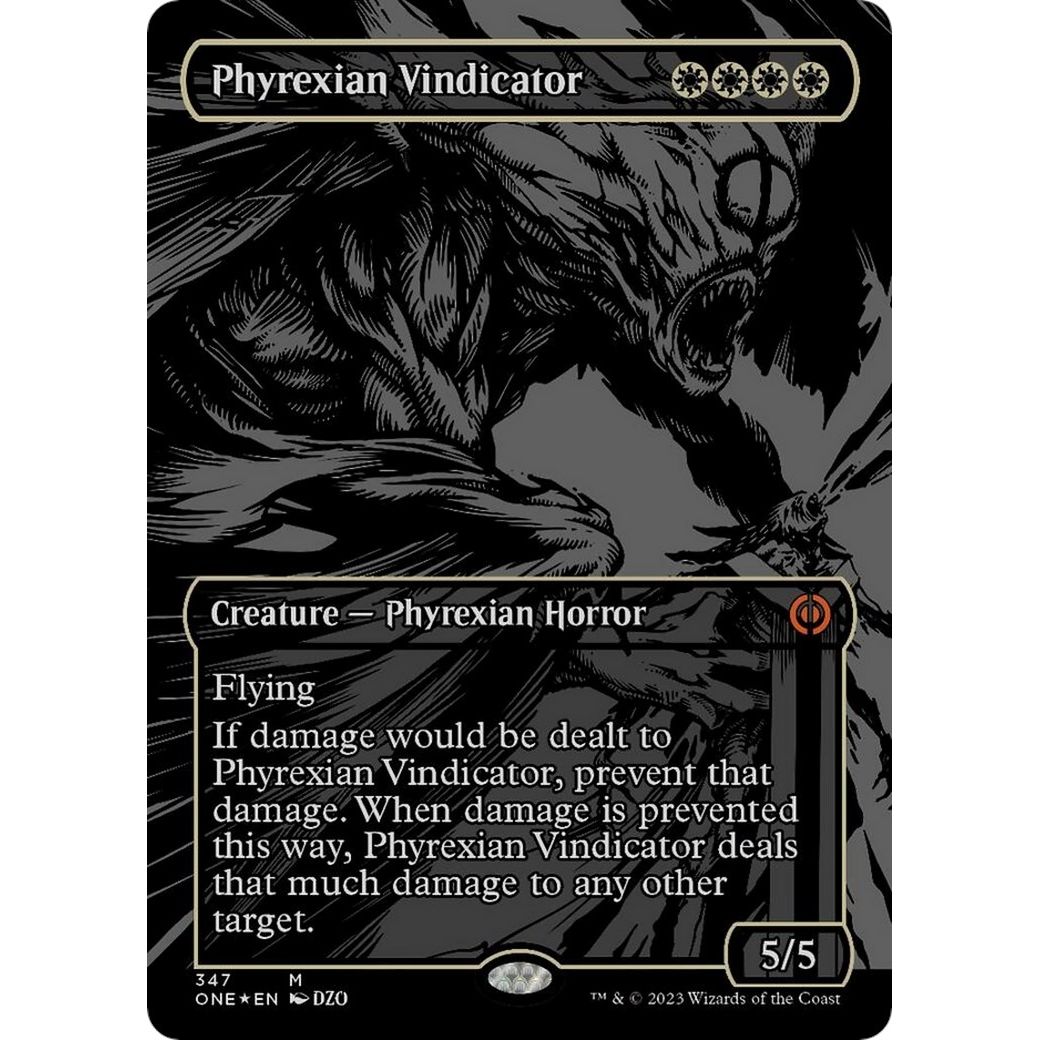 Image for Phyrexian Vindicator (Oil Slick Raised Foil) (347) (ONE) - Magic: The Gathering