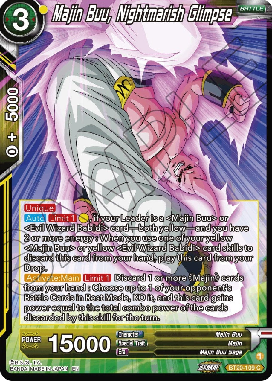 Image for Majin Buu, Nightmarish Glimpse (BT20-109) (DBS-B20) - Dragon Ball Super: Masters