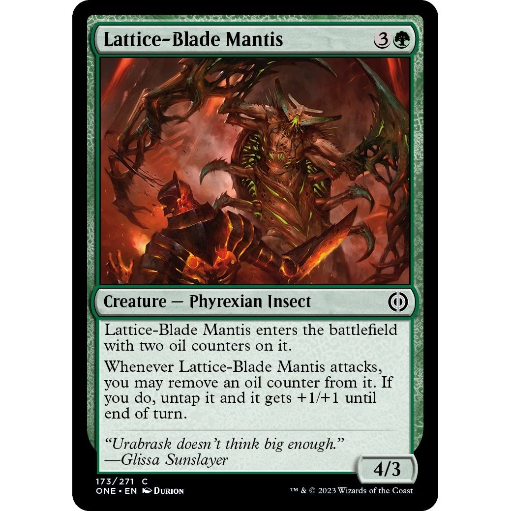 Image for Lattice-Blade Mantis (173) (ONE) - Magic: The Gathering
