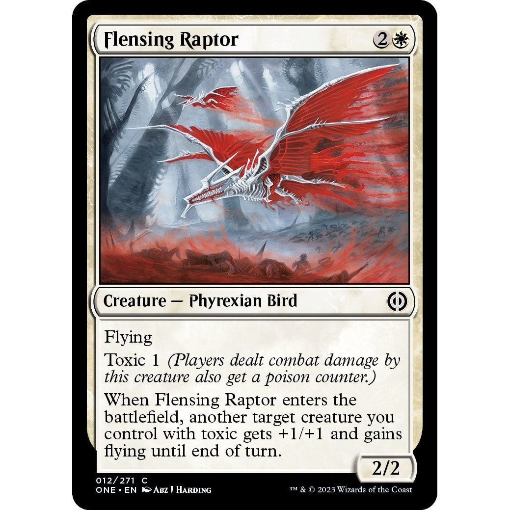 Image for Flensing Raptor (12) (ONE) - Magic: The Gathering