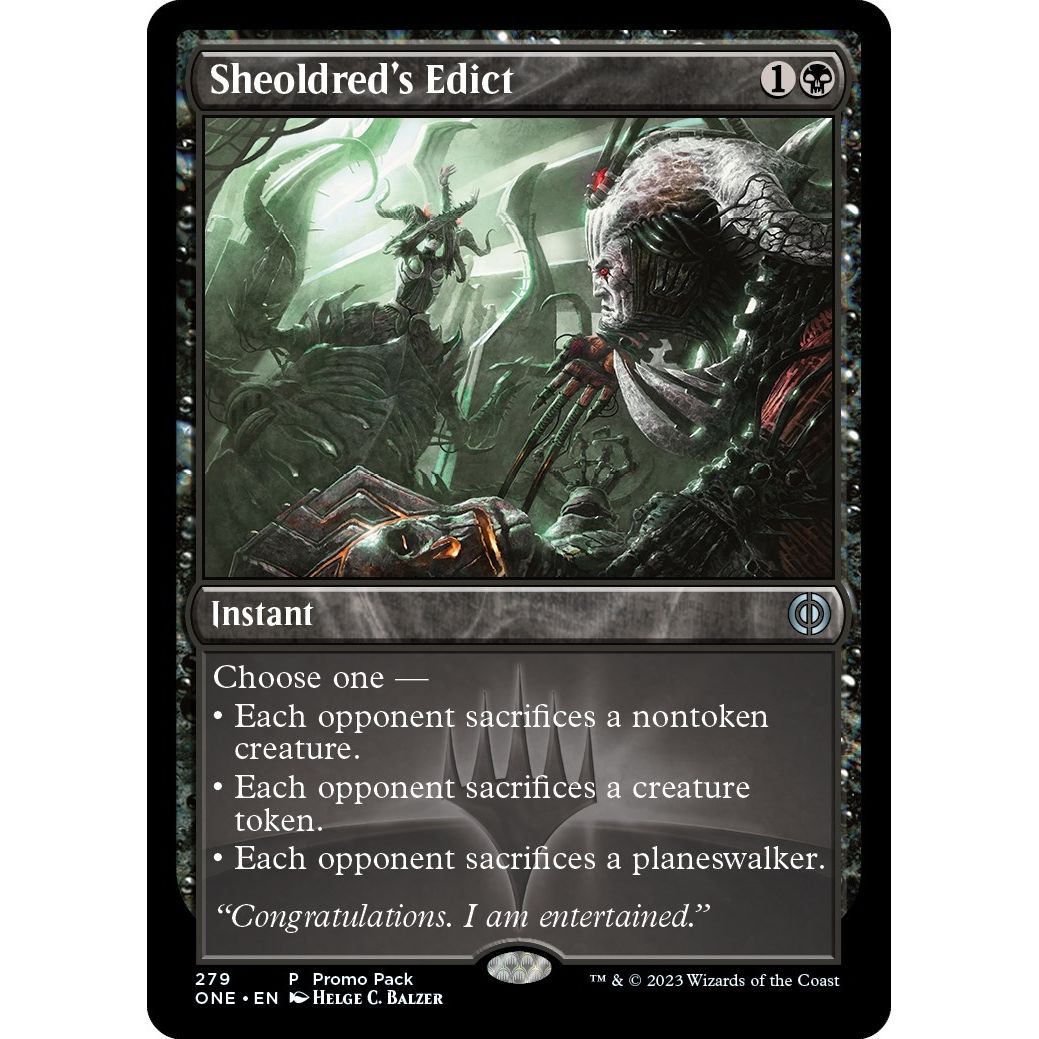 Image for Sheoldred's Edict (279) (PPONE) - Magic: The Gathering