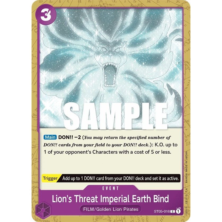 Image for Lion's Threat Imperial Earth Bind (ST05-016) (ST-05) - One Piece Card Game