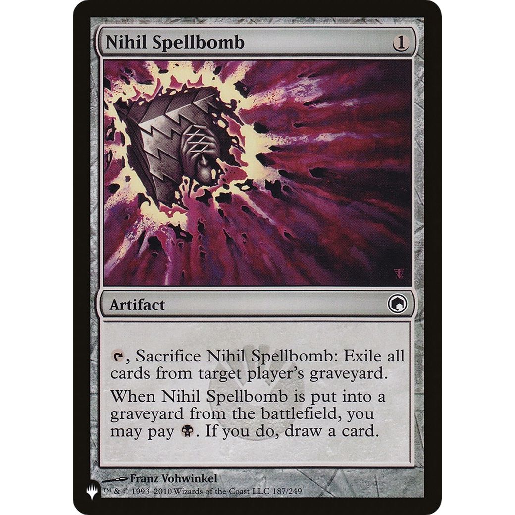 Image for Nihil Spellbomb (187/249) (LIST) - Magic: The Gathering