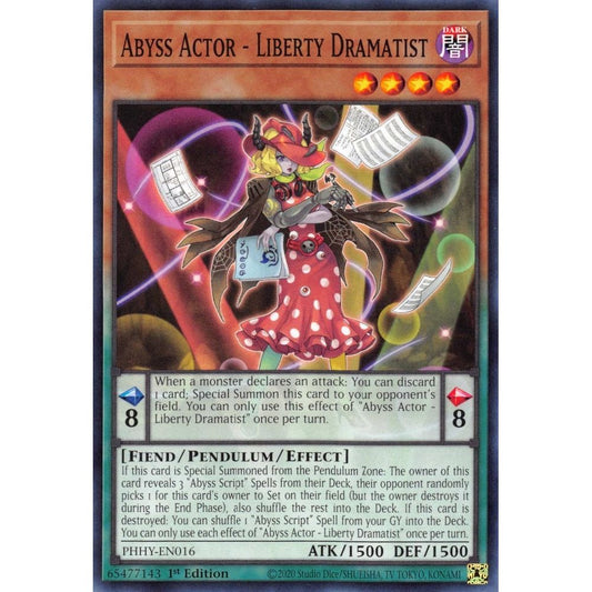 Image for Abyss Actor - Liberty Dramatist (PHHY-EN016) (PHHY) - YuGiOh