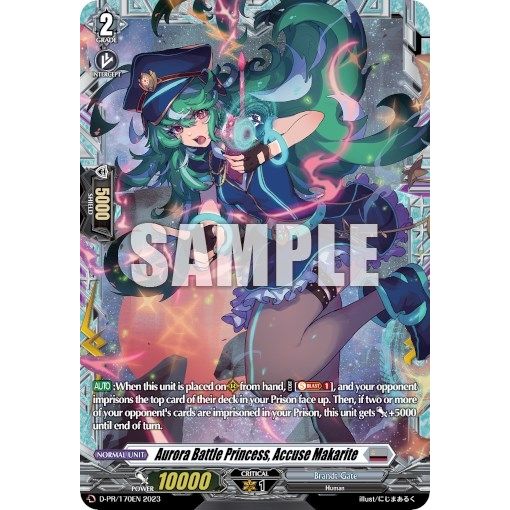 Image for Aurora Battle Princess, Accuse Makarite (Frame Rare) (D-PR/170EN) (D-PR) - Cardfight Vanguard