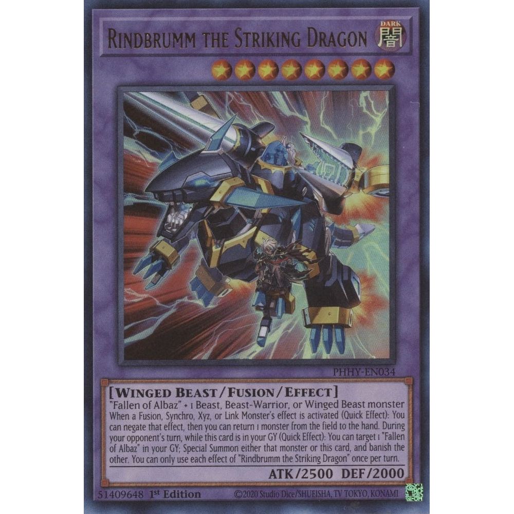 Image for Rindbrumm the Striking Dragon (PHHY-EN034) (PHHY) - YuGiOh