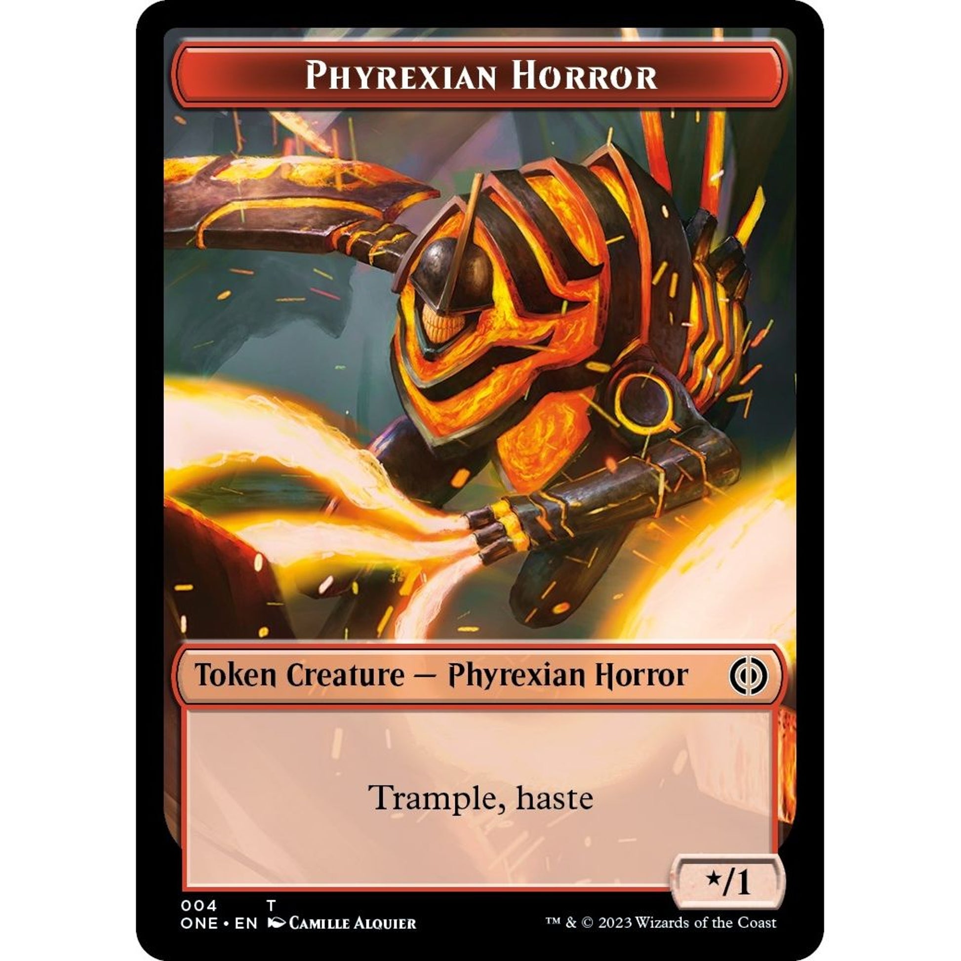 Image for Phyrexian Horror Token (004) (4) (ONE) - Magic: The Gathering