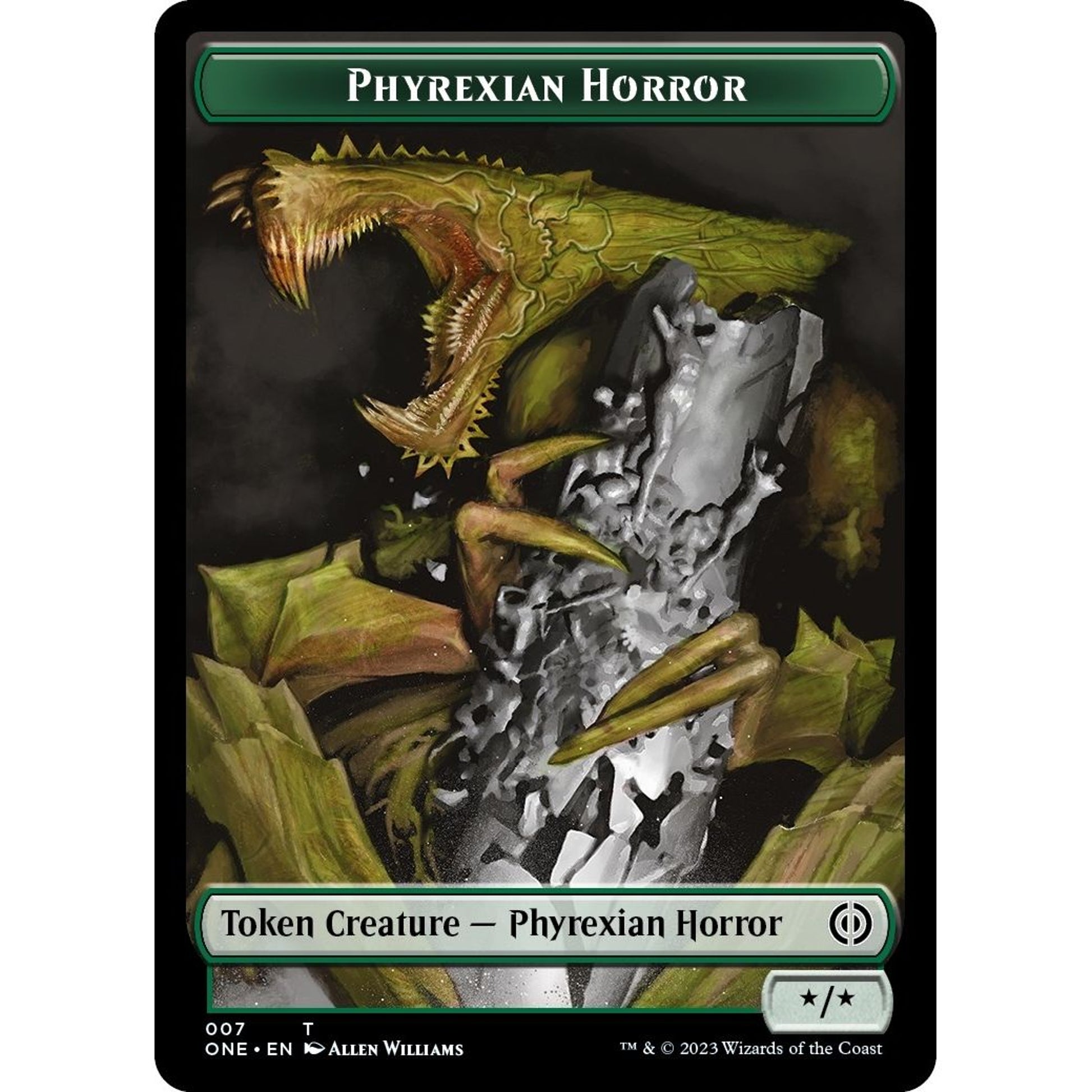 Image for Phyrexian Horror Token (007) (7) (ONE) - Magic: The Gathering