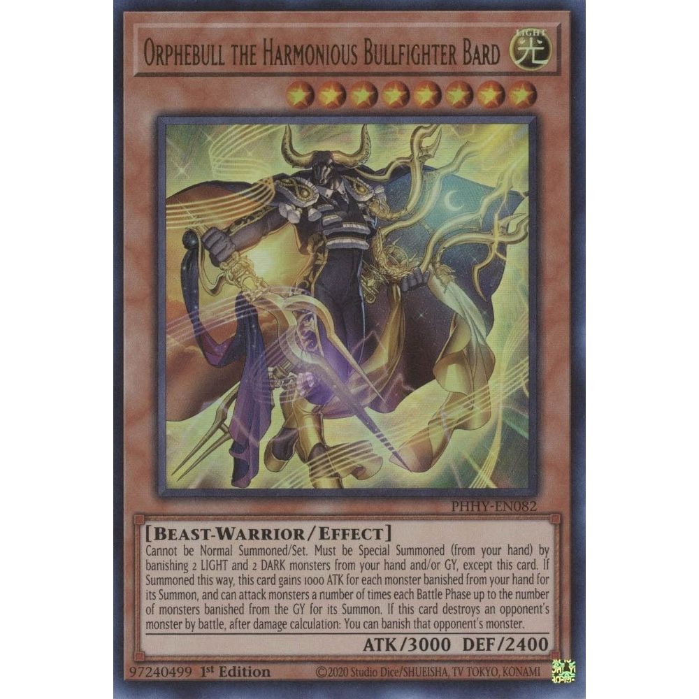 Image for Orphebull the Harmonious Bullfighter Bard (PHHY-EN082) (PHHY) - YuGiOh