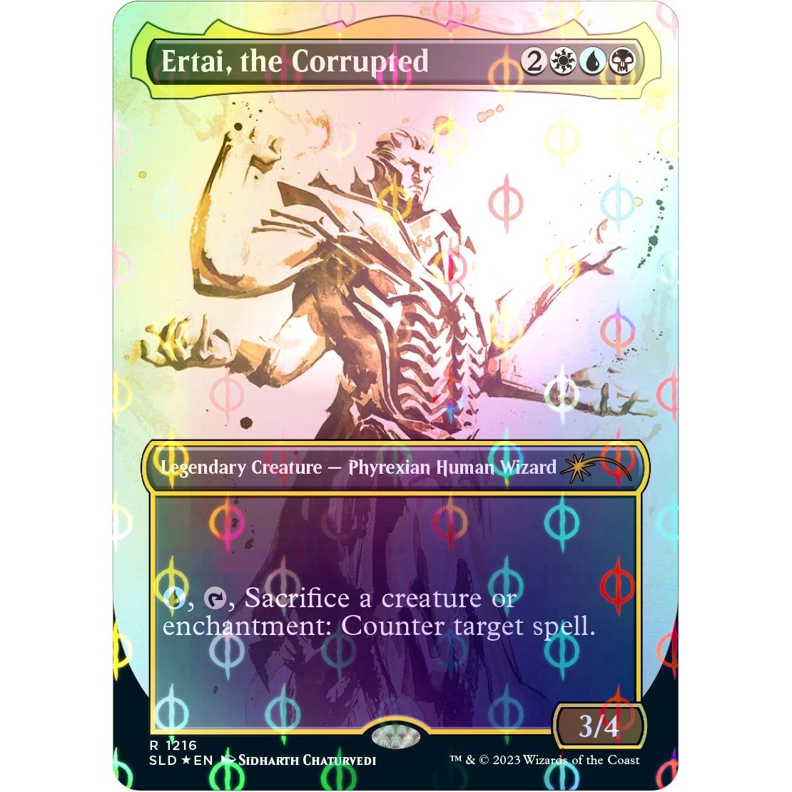 Image for Ertai, the Corrupted (Step-and-Compleat Foil) (1216) (SLD) - Magic: The Gathering