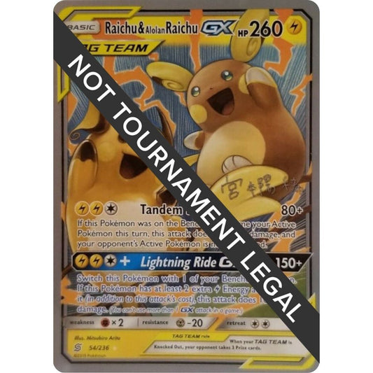 Image for Raichu & Alolan Raichu GX - 2019 (Haruki Miyamoto) (54/236) (WCD) - Pokemon
