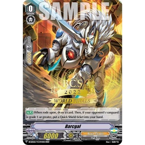 Image for Barcgal (Worlds Finals 2022) (BCS2022/VCV04EN) (EVENT) - Cardfight Vanguard