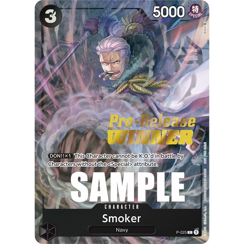Image for Smoker (Pre-Release) [Winner] (P-025) (OP-PR) - One Piece Card Game