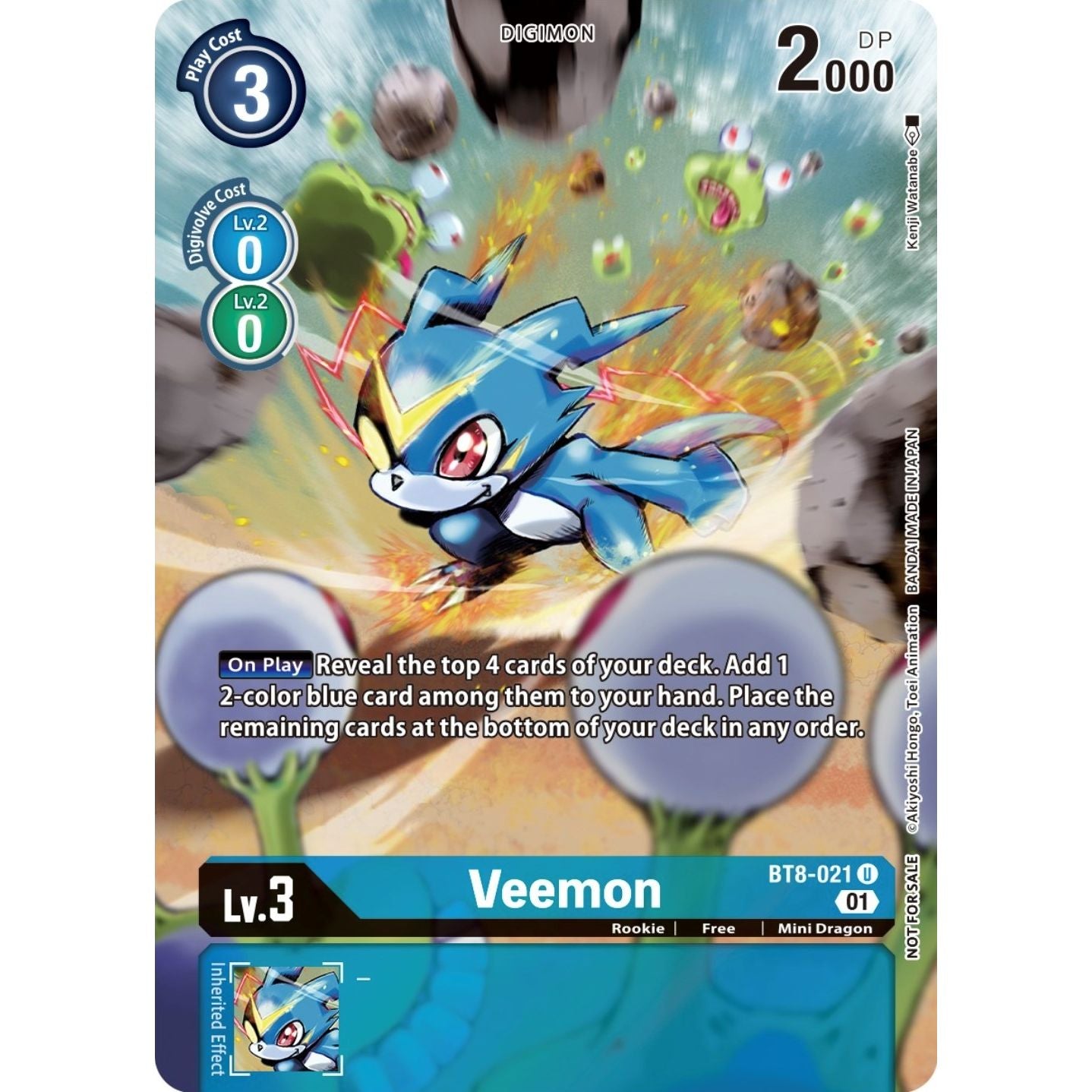 Image for Veemon (Dimensional Phase Pre-Release) (BT8-021 U) (BT08) - Digimon Card Game
