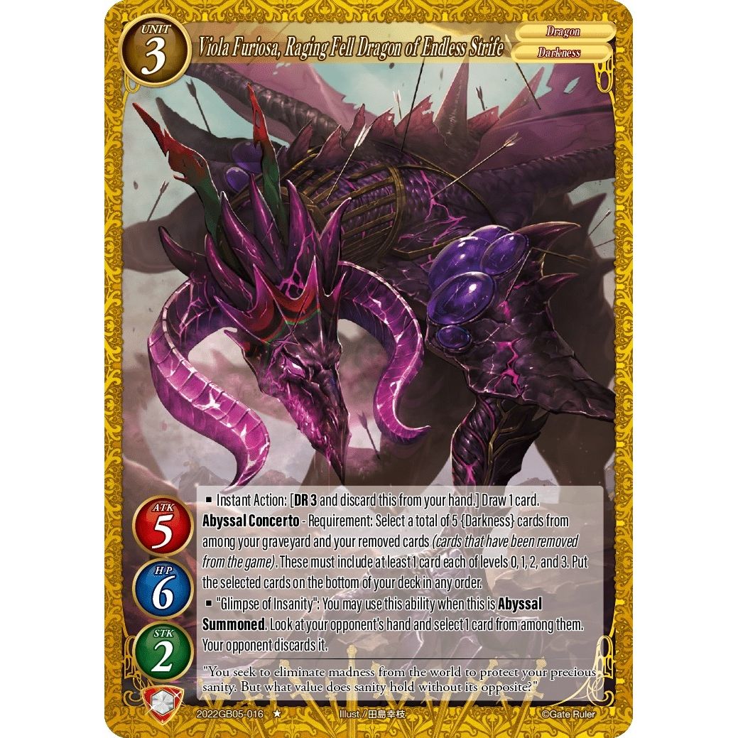 Image for Viola Furiosa, Raging Fell Dragon of Endless Strife (2022GB05-016) - Gate Ruler