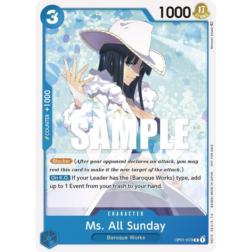 Image for Ms. All Sunday (Promotion Pack 2023) (OP01-079) (OP-PR) - One Piece Card Game