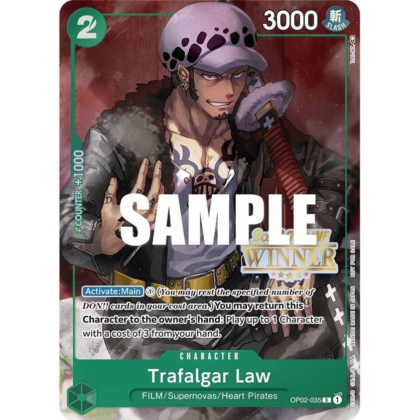 Image for Trafalgar Law (Offline Regional 2023) [Winner] (OP02-035) (OP-PR) - One Piece Card Game