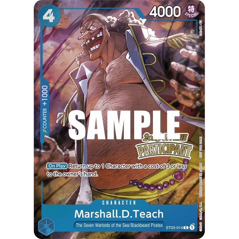 Image for Marshall.D.Teach (Offline Regional 2023) [Participant] (ST03-014) (OP-PR) - One Piece Card Game