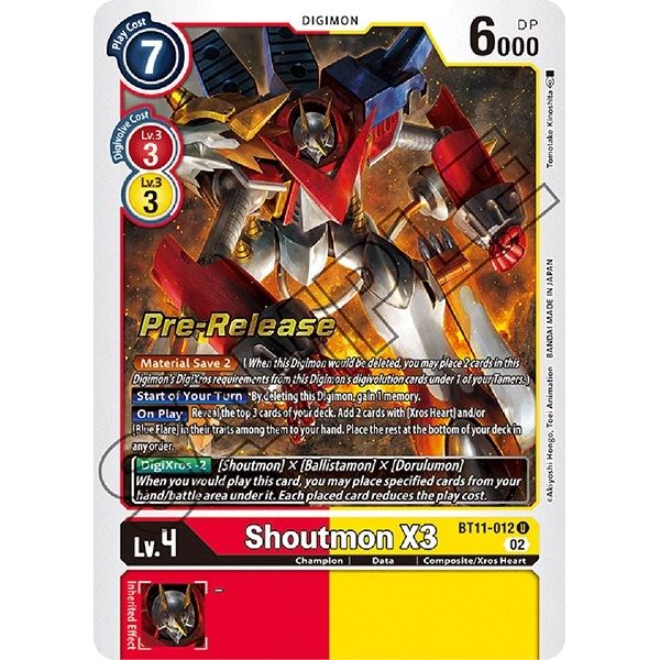 Image for Shoutmon X3 (BT11-012 U) (BT11_PR) - Digimon Card Game
