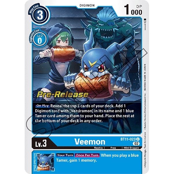 Image for Veemon (BT11-023 U) (BT11_PR) - Digimon Card Game