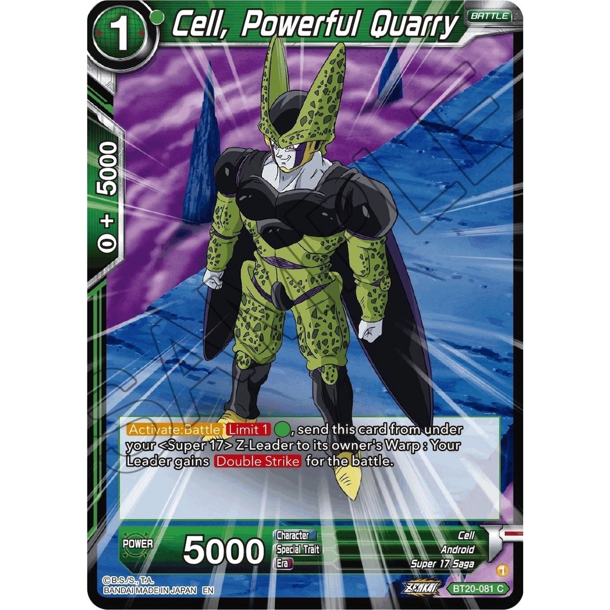 Image for Cell, Powerful Quarry (BT20-081) (DBS-B20) - Dragon Ball Super: Masters