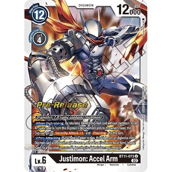 Image for Justimon: Accel Arm (BT11-073 U) (BT11_PR) - Digimon Card Game