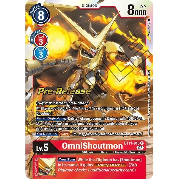 Image for OmniShoutmon (BT11-015 R) (BT11_PR) - Digimon Card Game