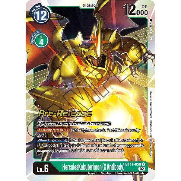 Image for HerculesKabuterimon (X Antibody) (BT11-058 R) (BT11_PR) - Digimon Card Game