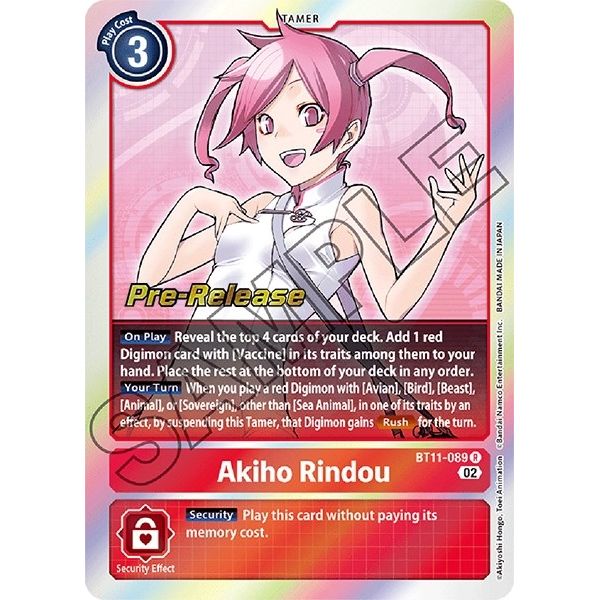 Image for Akiho Rindou (BT11-089 R) (BT11_PR) - Digimon Card Game