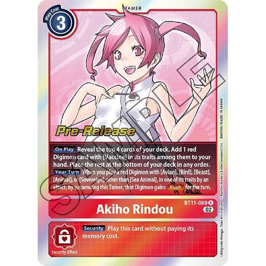 Image for Akiho Rindou (BT11-089 R) (BT11_PR) - Digimon Card Game