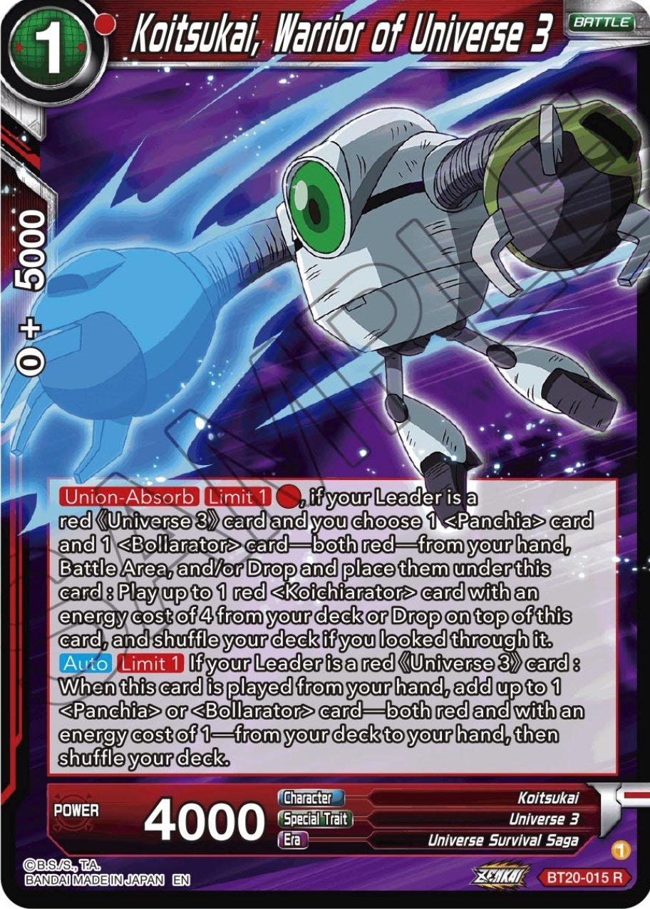 Image for Koitsukai, Warrior of Universe 3 (BT20-015) (DBS-B20) - Dragon Ball Super: Masters