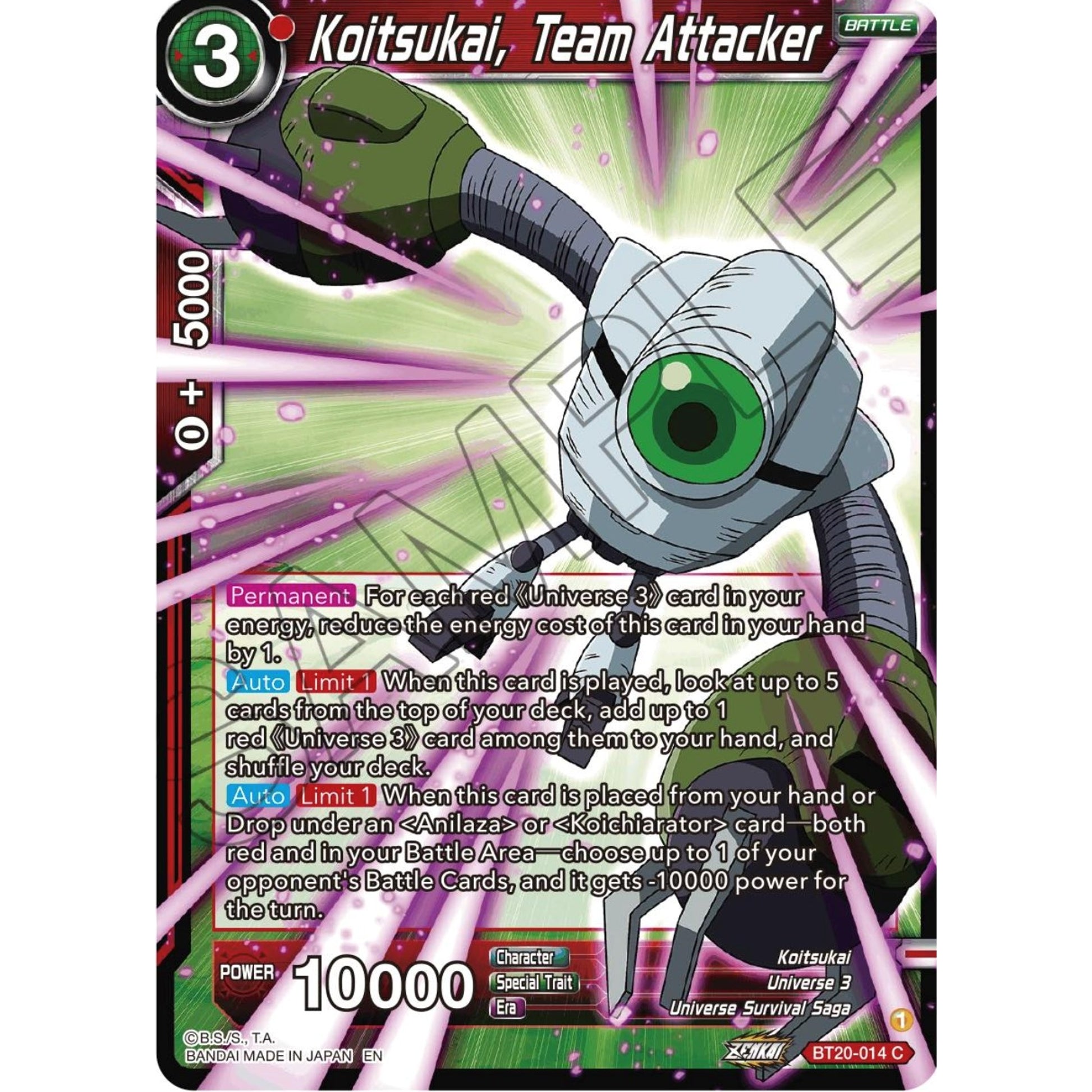 Image for Koitsukai, Team Attacker (BT20-014) (DBS-B20) - Dragon Ball Super: Masters