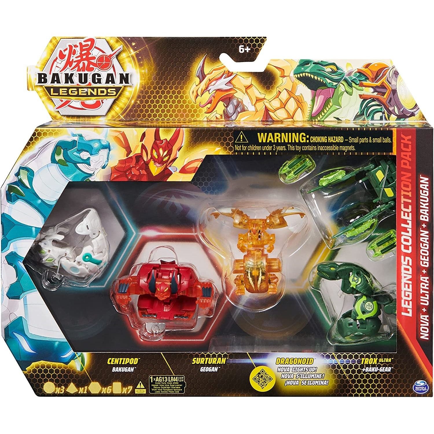 Image for Legends Collection Pack - Centipod, Surturan, Dragonoid and Trox Ultra - Bakugan TCG
