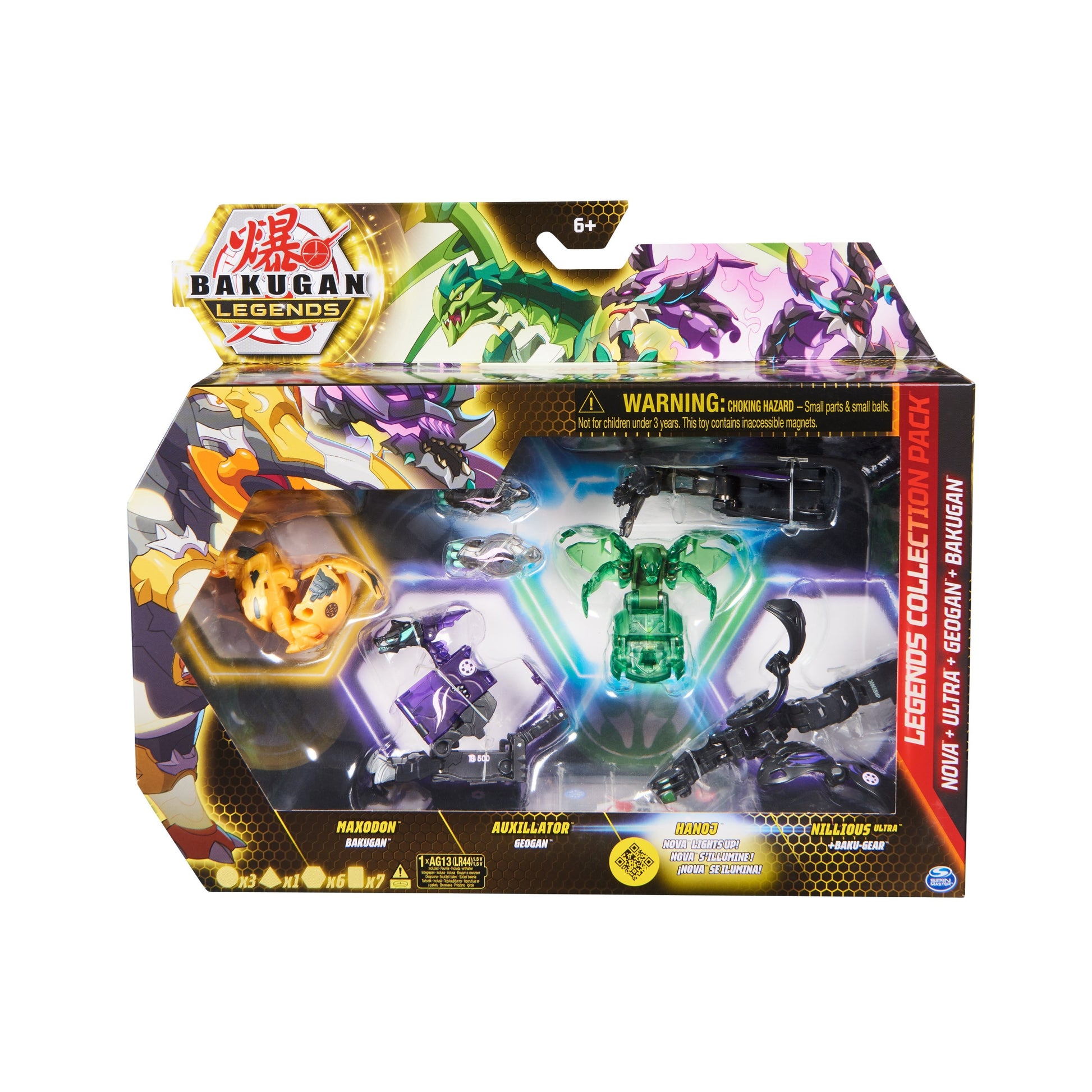 Image for Legends Collection Pack - Maxodon, Auxiliator, Hanoj and Nillius Ultra - Bakugan TCG