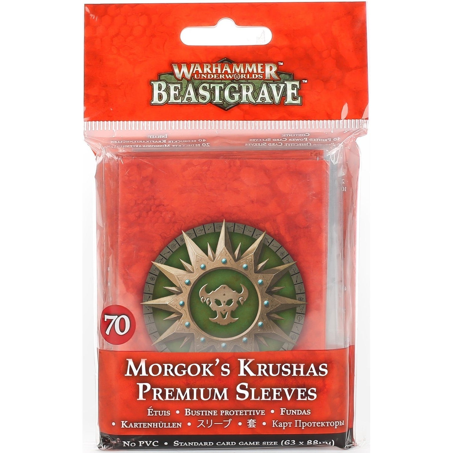 Image for Warhammer: Underworlds - Beastgrave: Morgok's Krushas Premium Sleeves (70-pack) - Warhammer Game Accessories