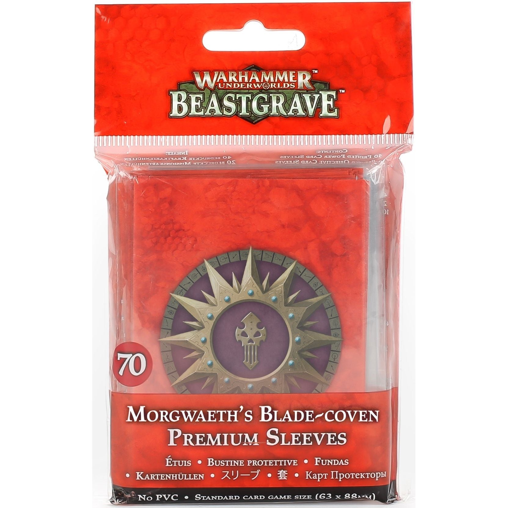 Image for Warhammer: Underworlds - Beastgrave: Morgwaeth's Blade-Coven Premium Sleeves (70-pack) - Warhammer Game Accessories