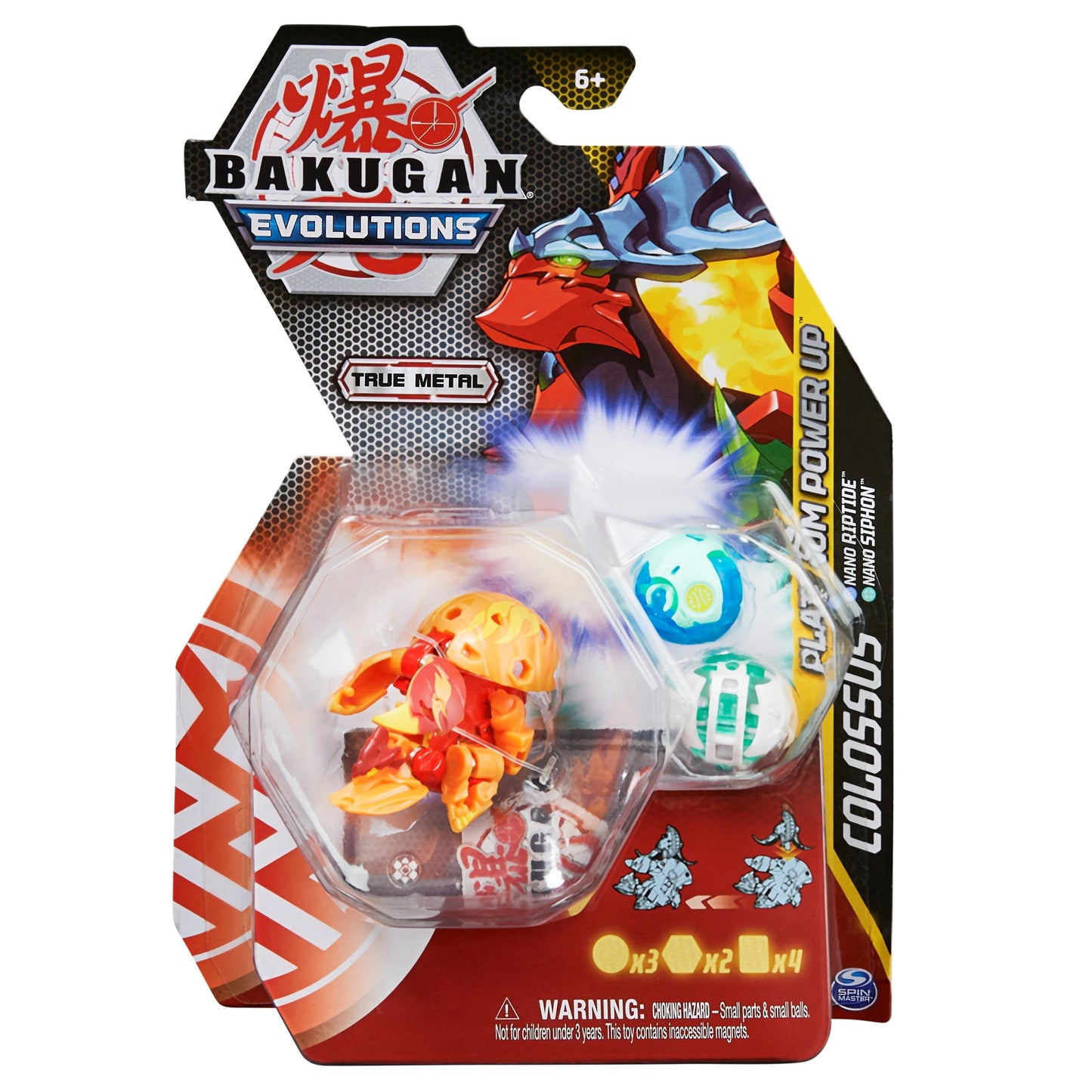 Image for Bakugan Platinum Power Up Pack - Pyrus Platinum Power Up Colossus - Bakugan TCG