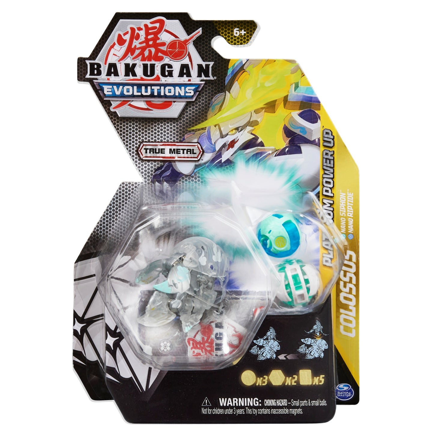 Image for Bakugan Platinum Power Up Pack - Diamond Haos Platinum Colossus - Bakugan TCG