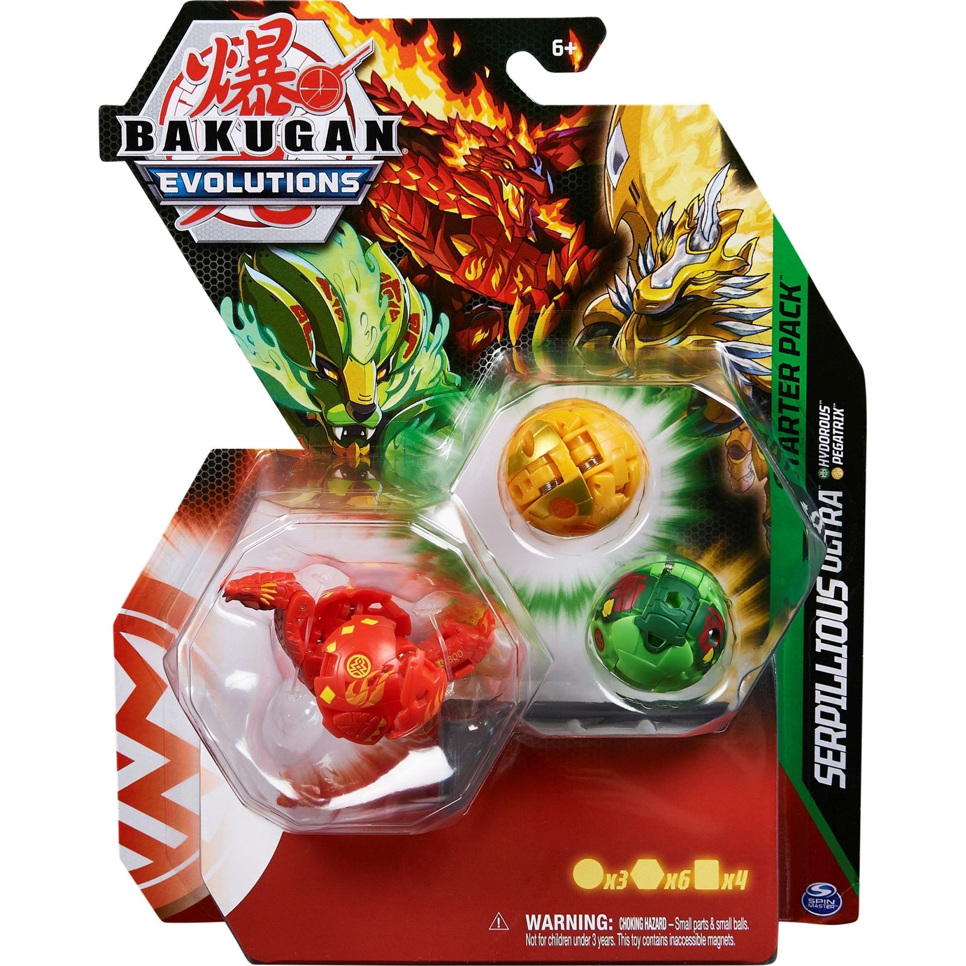 Image for Bakugan Starter 3-Pack - Pyrus Serpillious Ultra - Bakugan TCG