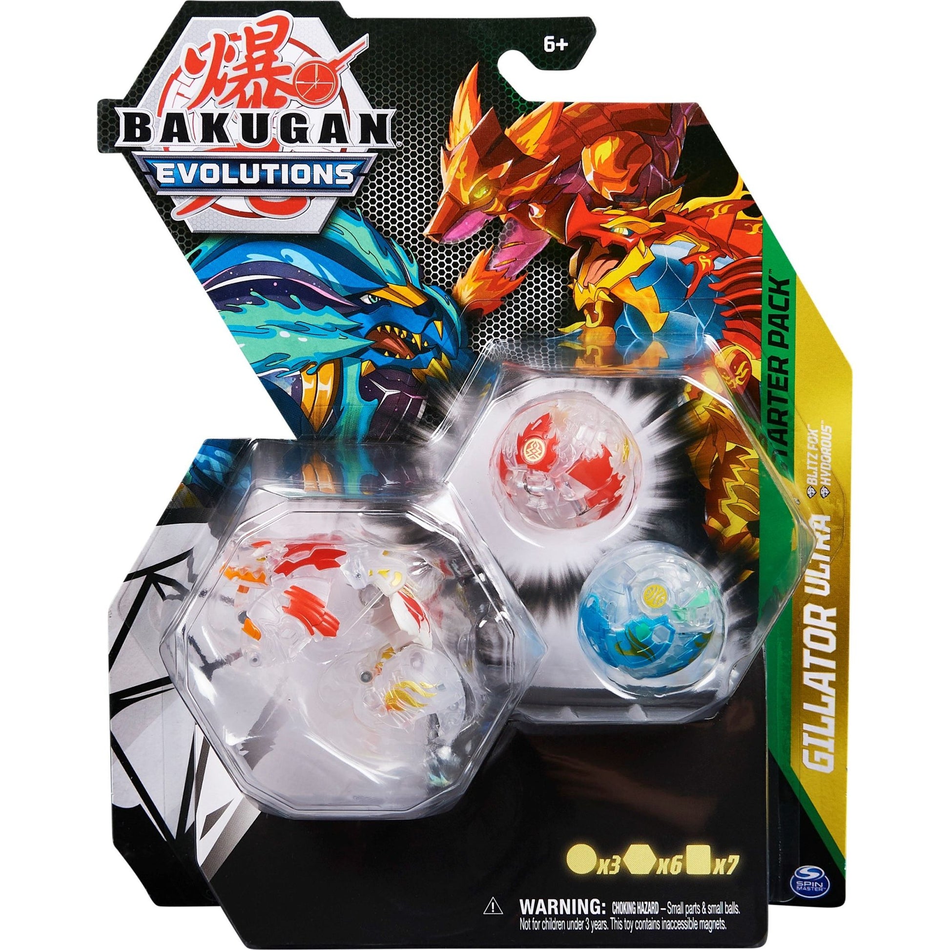 Image for Bakugan Starter 3-Pack - Diamond Pyrus Gillator Ultra - Bakugan TCG