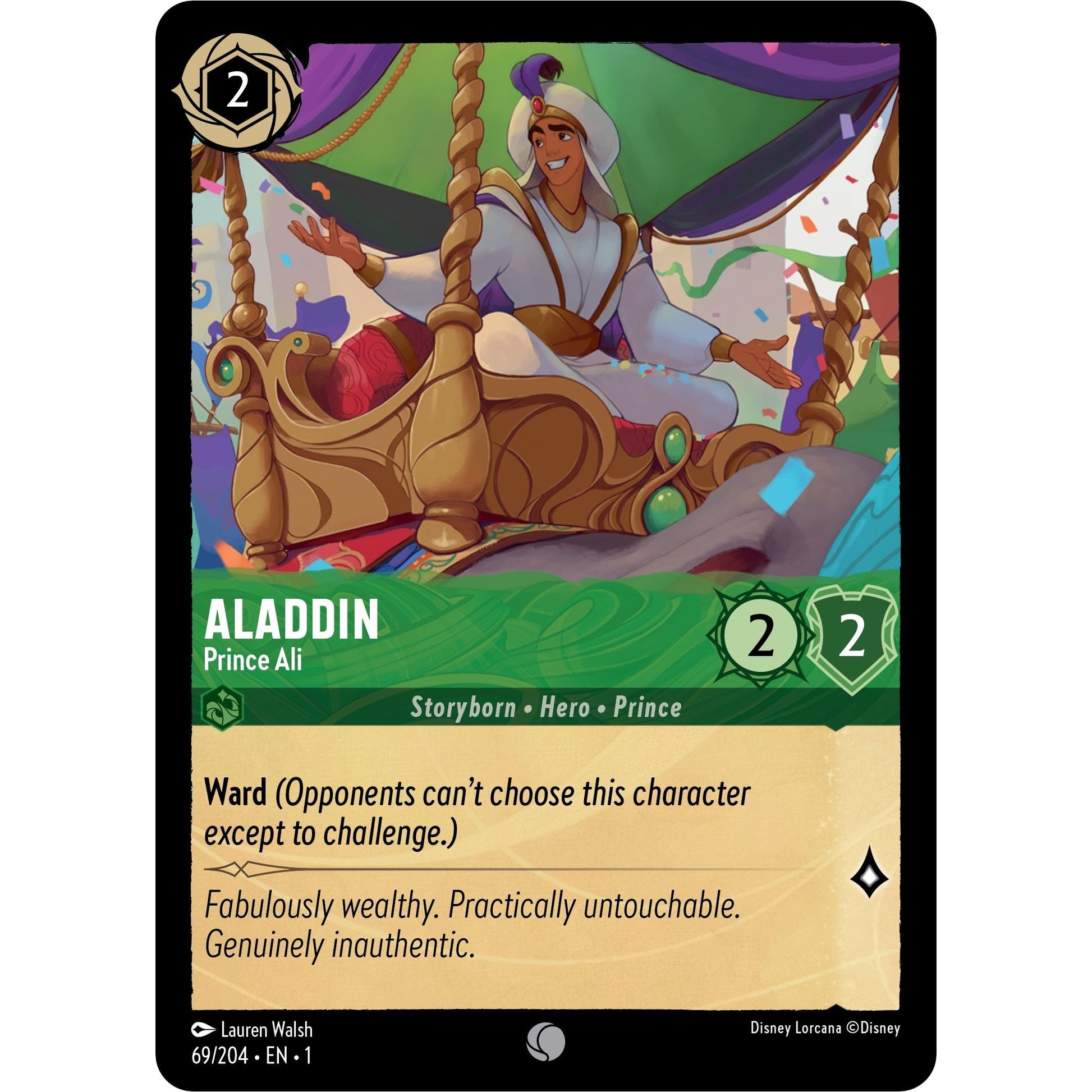 Image for Aladdin - Prince Ali (69/204) (1) - Disney Lorcana
