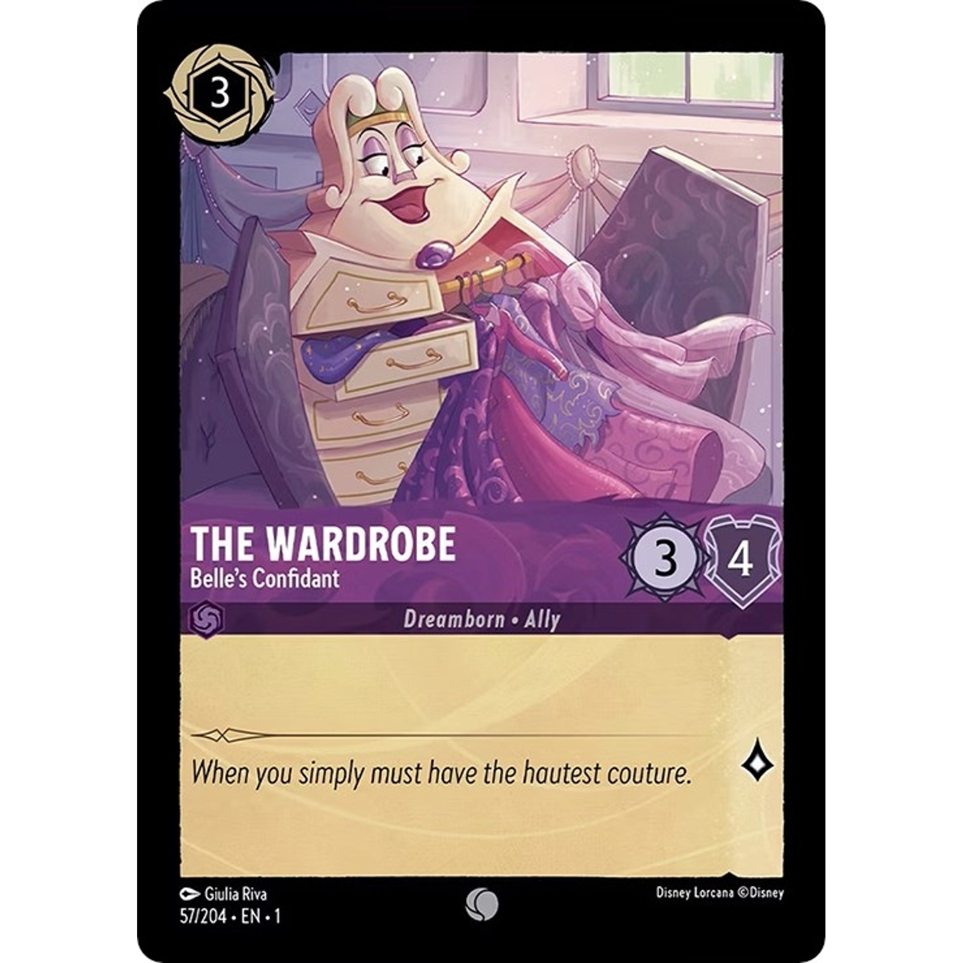 Image for The Wardrobe - Belle's Confidant (57/204) (1) - Disney Lorcana
