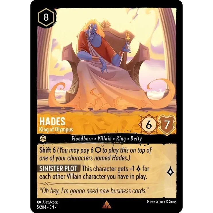 Image for Hades - King of Olympus (5/204) (1) - Disney Lorcana