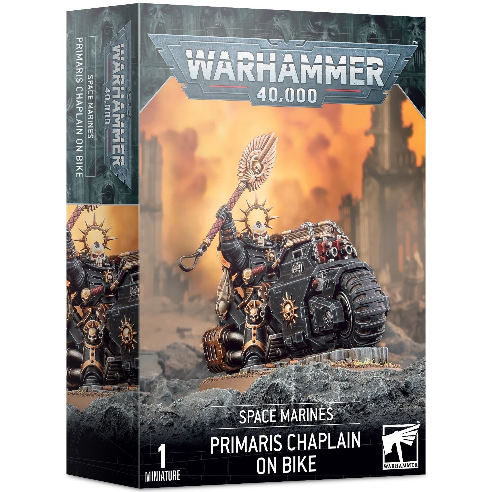 Image for Warhammer 40K - Space Marines: Primaris Chaplain on Bike - Warhammer Box Sets