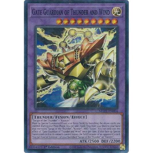 Image for Gate Guardian of Thunder and Wind (MAZE-EN004) (MAZE) - YuGiOh