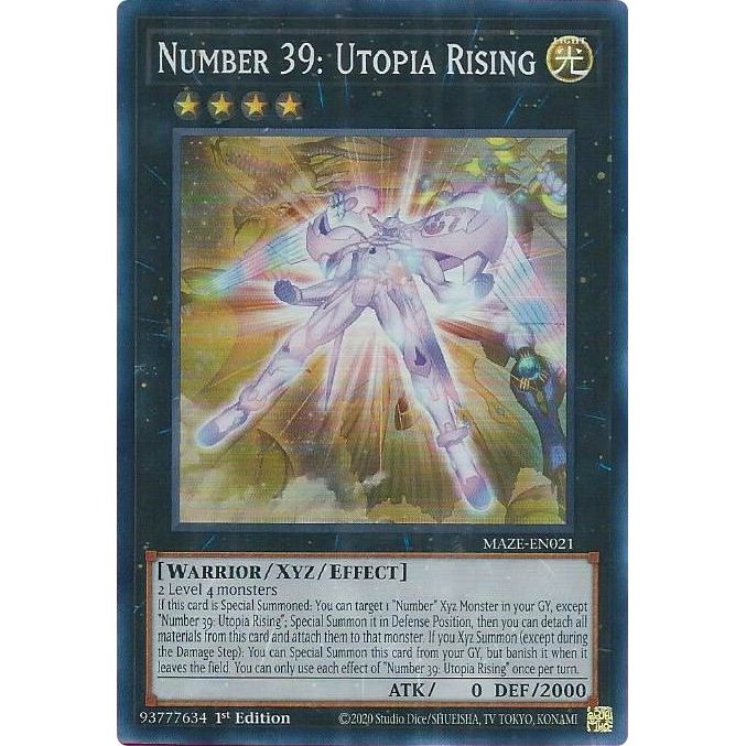 Image for Number 39: Utopia Rising (MAZE-EN021) (MAZE) - YuGiOh