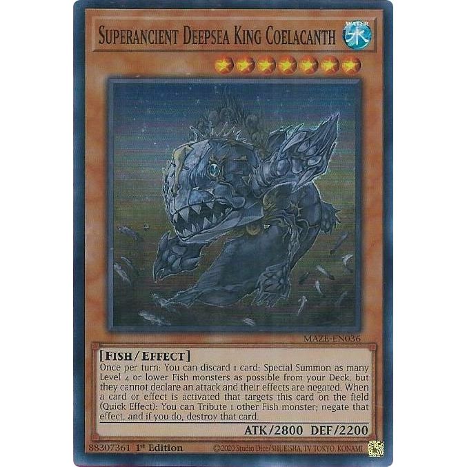 Image for Superancient Deepsea King Coelacanth (MAZE-EN036) (MAZE) - YuGiOh