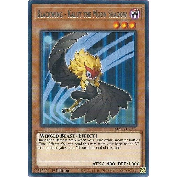Image for Blackwing - Kalut the Moon Shadow (MAZE-EN037) (MAZE) - YuGiOh