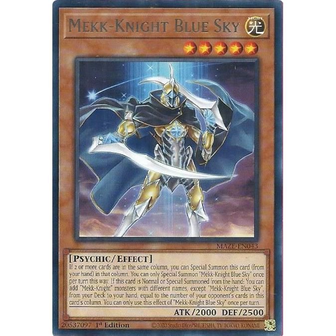 Image for Mekk-Knight Blue Sky (MAZE-EN043) (MAZE) - YuGiOh